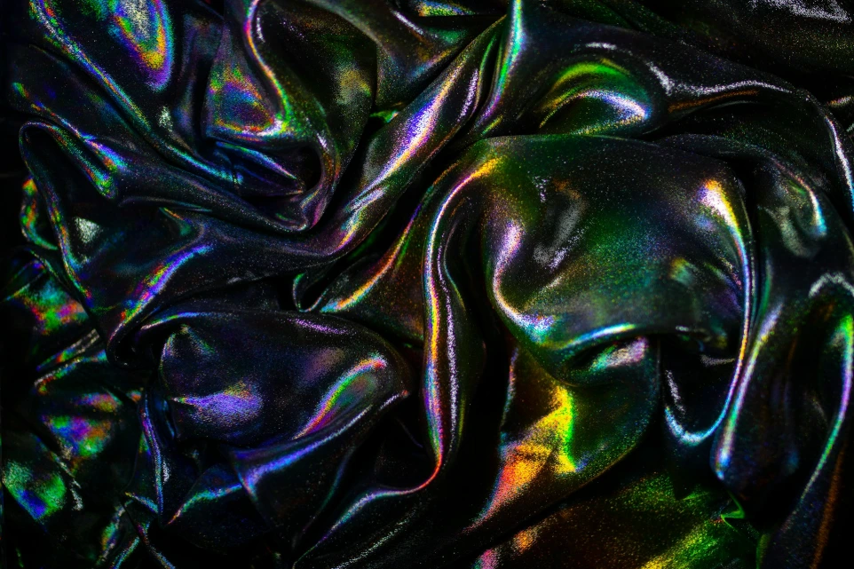 a close up view of a shiny material